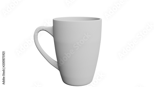 Fotografía White Ceramic Mug on Black Background