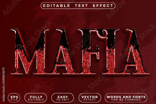 Mafia Crime Style Vector Fully Editable Smart Object Text Effect