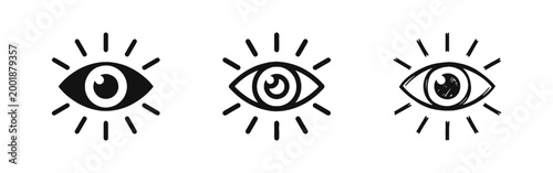 Cuadro en lienzo Vision and Eye Insight Icon Set