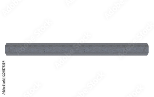 Foto Concrete dark hexagonal beam - long, horizontal