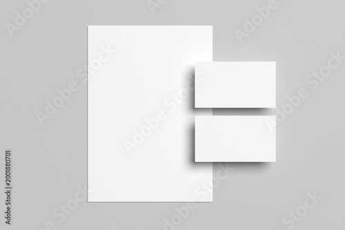 Abstract White Geometric Paper Layers Background