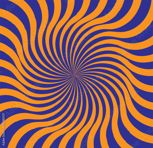 PrintDecorative modern red spiral background. Swirling radial pattern. Simple abstract vector illustration and Vector