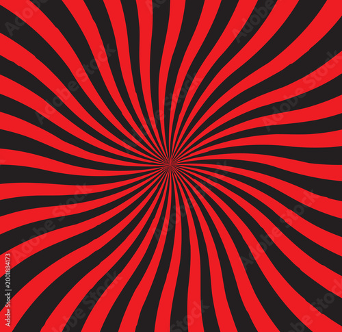 PrintDecorative modern red spiral background. Swirling radial pattern. Simple abstract vector illustration Pro Vector