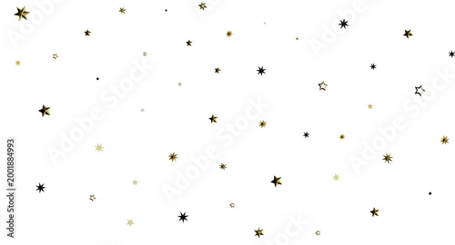 Foto Elegant gold and black stars pattern against a white backdrop perfect for celebration and design projects