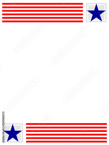 American flag ribbon patriotic border PNG file