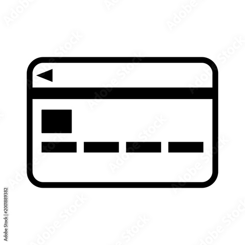 Φωτογραφία クレジットカードアイコン 線画の決済カードシンボル 支払い・オンライン決済UIに使えるミニマルベクター素材 / Credit card icon outline