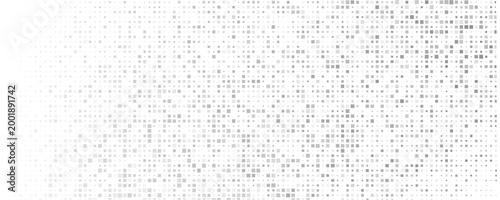 Random halftone. Pointillism style. Background with irregular, chaotic dots, points, circle. Abstract monochrome pattern. Black and white color. Vector illustration eps10