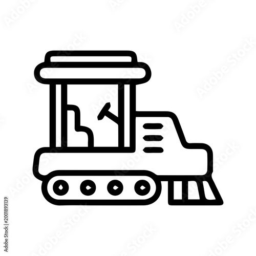 Tracked Sweeper Vehicle Icon