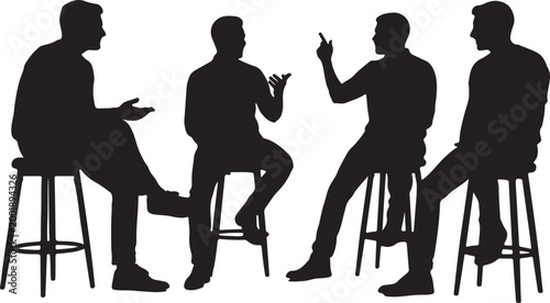 A collection of black silhouettes of diverse children in various poses and activities, including playing, thinking, and interacting, set against a clean white background.