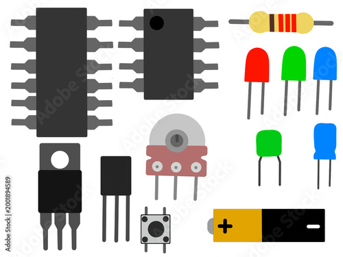 set of audio mixer