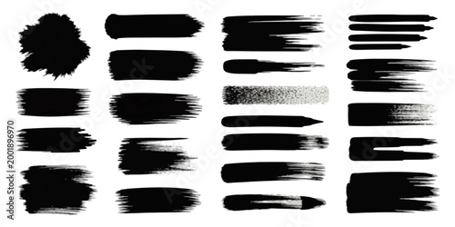 color set of watercolor brush strokes for creative design and artistic decoration