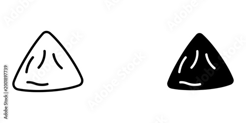 Steamed bun icon, outline and solid fill, representing Asian cuisine, dim sum and food, simple shape for culinary menus.