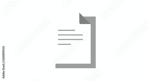 document page with folded corner silhouette high quality