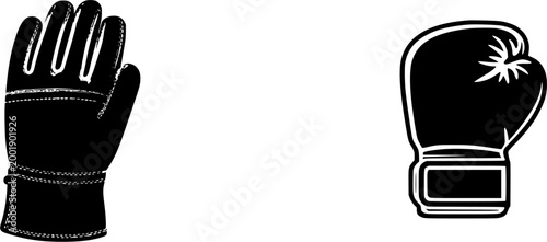 A black leather rigging glove with white stitching is designed for rugged outdoor activities in harsh environments