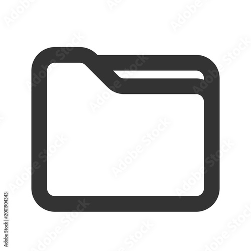 Minimalist Document Folder Line Vector Icon for File Management