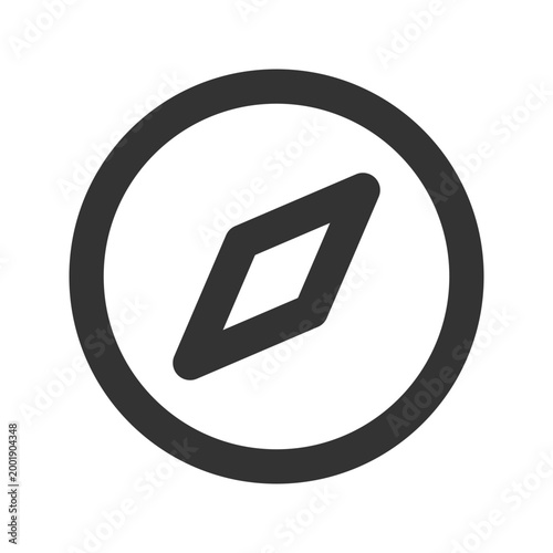 Minimalist Navigation Compass Line Vector Icon for Travel and Direction