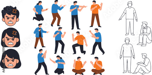 Diverse Group of People Dancing and Celebrating Joyfully, Expressing Happiness and Fun in Flat Vector Illustration
