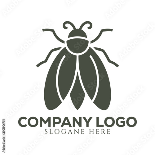 Beekeeping Company Logo with Stylized Bee and Honeycomb in Warm Colors