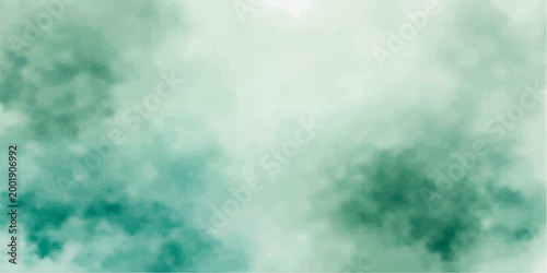 A bright blue nature backdrop reveals a vast cloudscape where white light textures the air with abstract motion and a cloudy sun