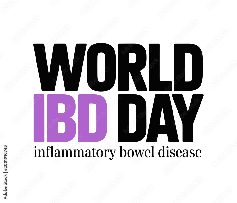 Fototapeta premium World IBD Day Typography Poster Inflammatory Bowel Disease Awareness