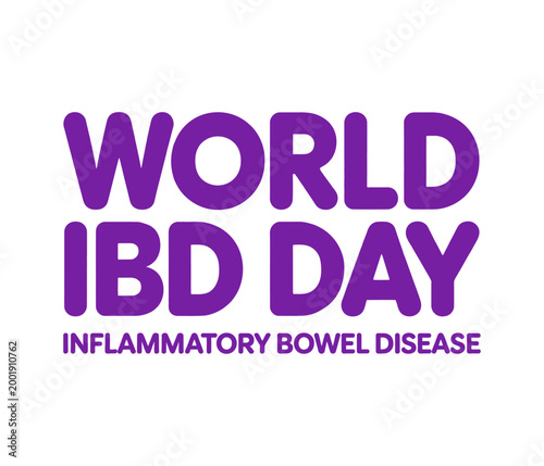 World IBD Day Typography Poster Inflammatory Bowel Disease Awareness