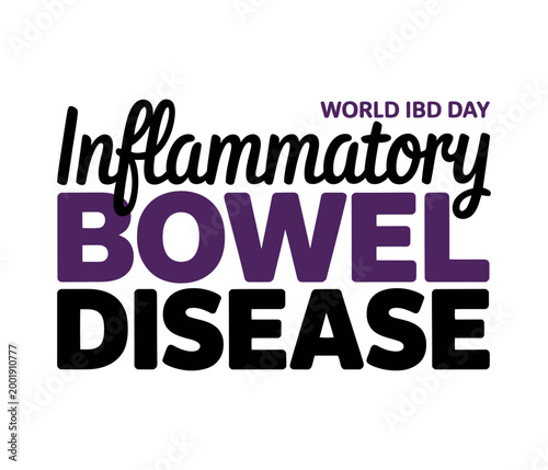 World IBD Day Typography Poster Inflammatory Bowel Disease Awareness