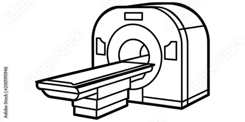 Medical mri scanner machine icon
