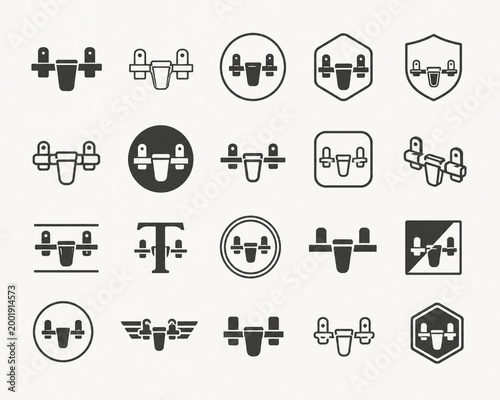 icons set for door lock 