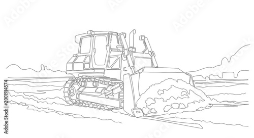 Bulldozer Heavy Equipment Construction Machine.