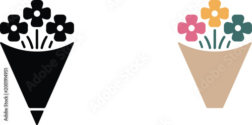 Price drop discount vector icon featuring a hand holding a sale tag with down arrows in colorful flat line art styles isolated on white.