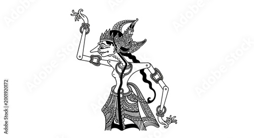 Traditional Indian Dancer Performing Classical Dance Pose.