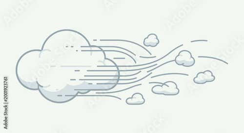 Clouds move swiftly across the sky with changing weather conditions.