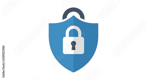 security shield icon with lock symbol high quality