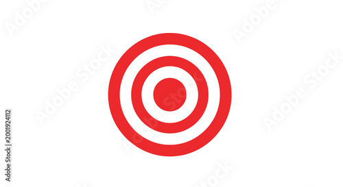 concentric circles design in red and white