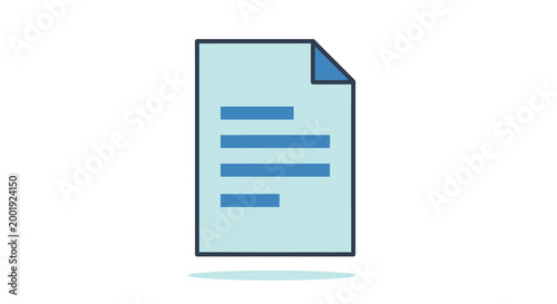 document icon with blue lines and corner fold
