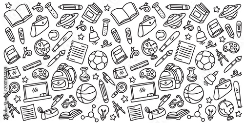 School and education doodle element vector illustration