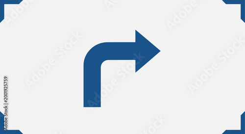 right turn arrow icon on white background