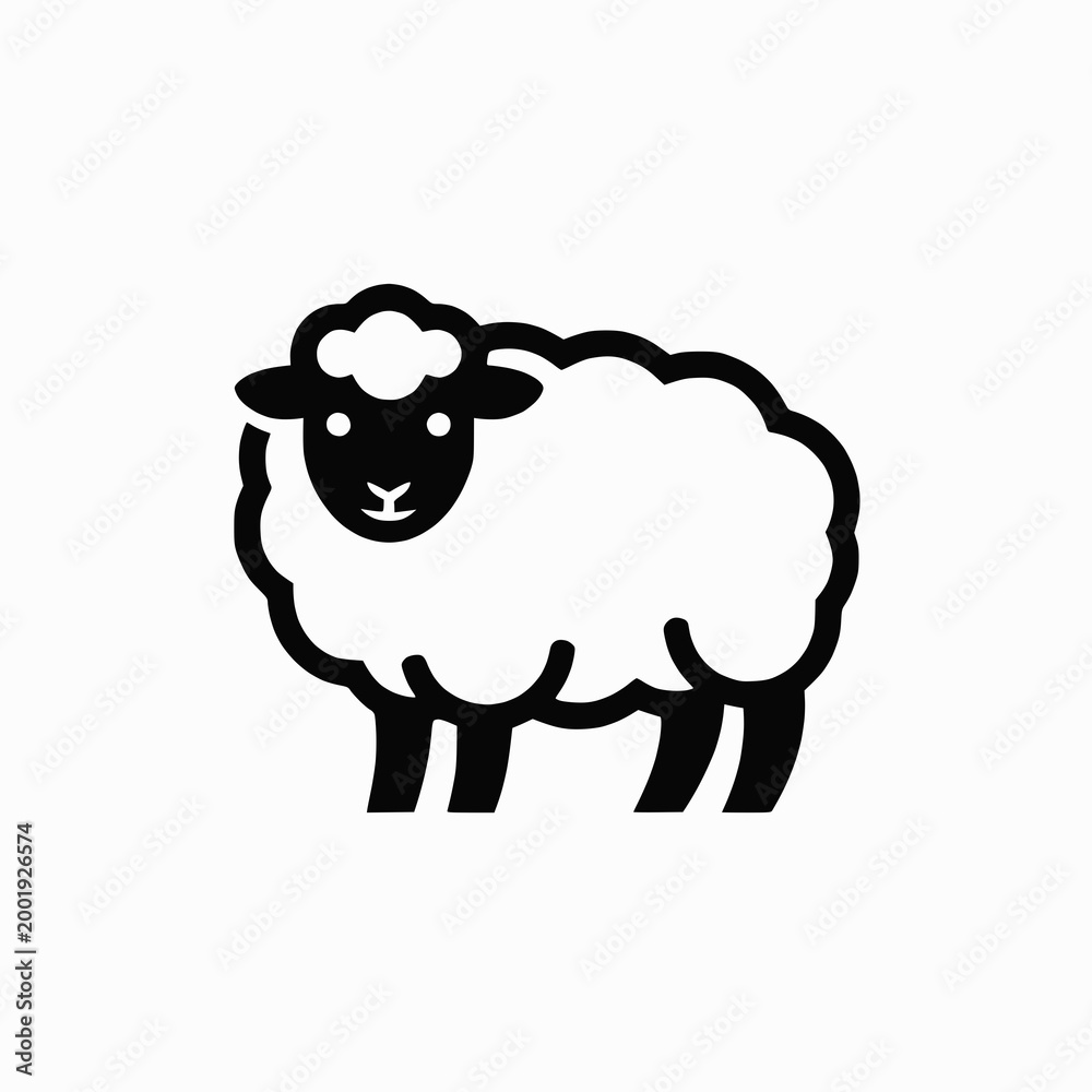 Obraz premium Minimalist Black and White Vector Animal Illustration | Modern Abstract Art