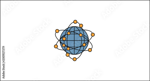 geometric globe design with interconnected nodes high quality