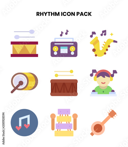 Rhythm Flat Bundle Icons Pack