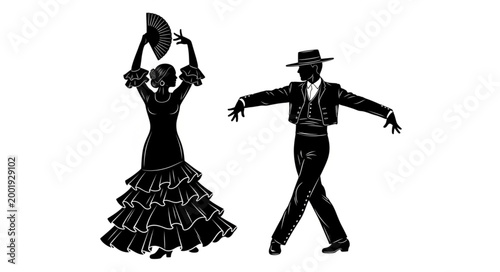 Traditional Mexican Folk Dancers Performing with Vibrant Costumes.