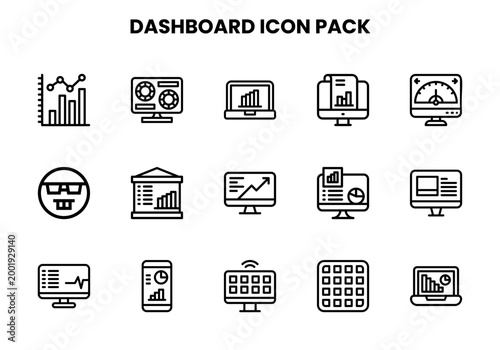 Dashboard Line SVG Icons Pack