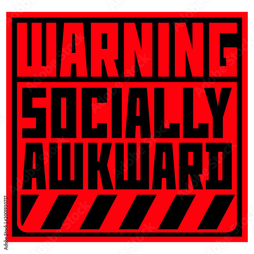 Warning Socially Awkward – the most honest label for everyone who fumbles small talk, overthinks every interaction and still shows up anyway. Funny, self-aware and a perfect relatable gift.