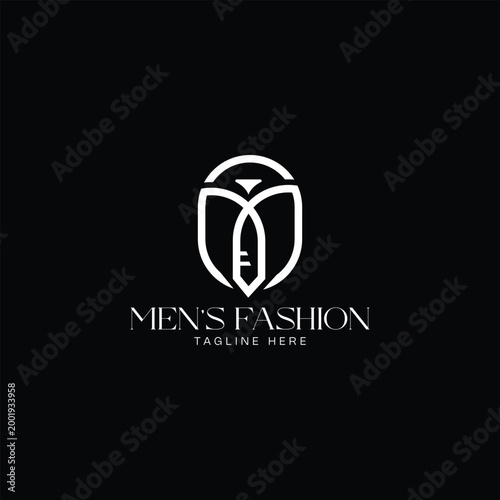 Men fashion creative minimal luxury elegant logo design necktie symbol