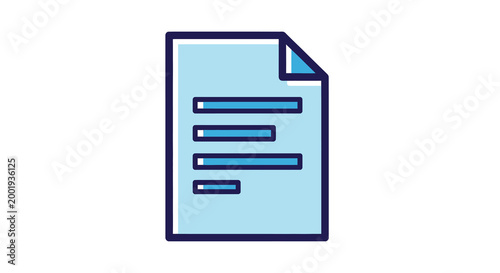 document icon with blue lines and corner fold