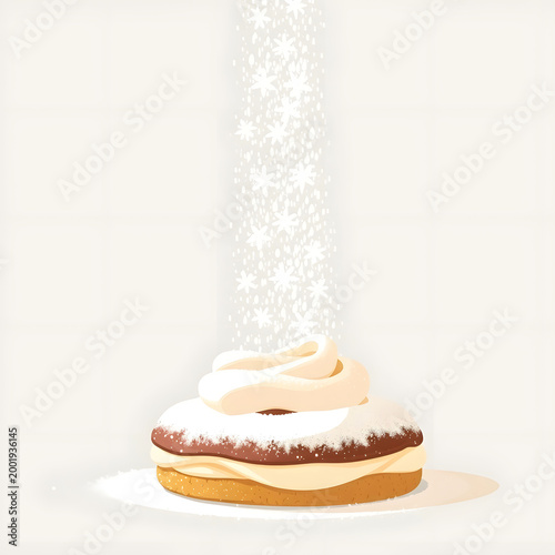 Powdered Sugar Falling on Dessert Slow Motion Sweet Food Concept