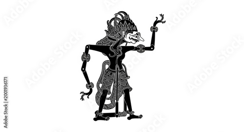 Stylized Artistic Monkey Illustration with Detailed Features.