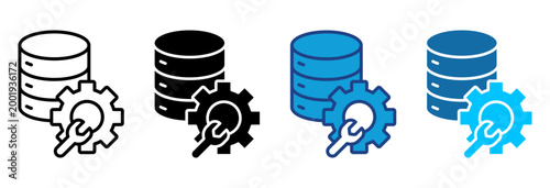 Maintenance Icon Set Multiple Style Vector Illustration