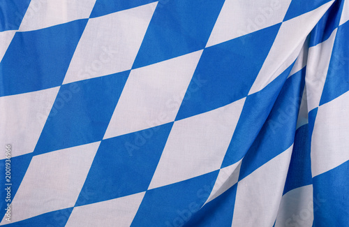 Bavarian flag with blue and...