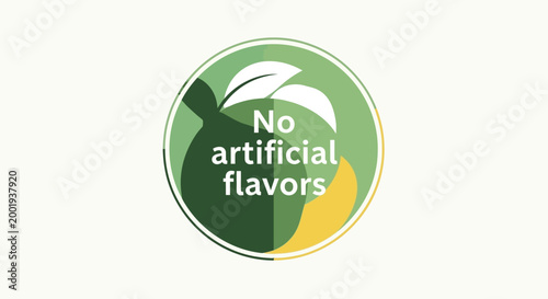 no artificial flavors logo with apple and lemon slices